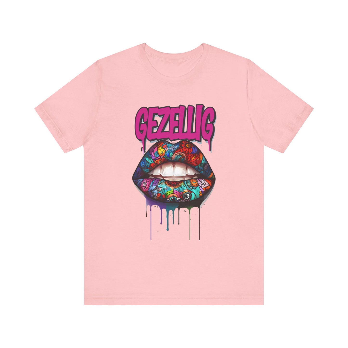 'Gezellig' Colorful Lip Unisex T-Shirt