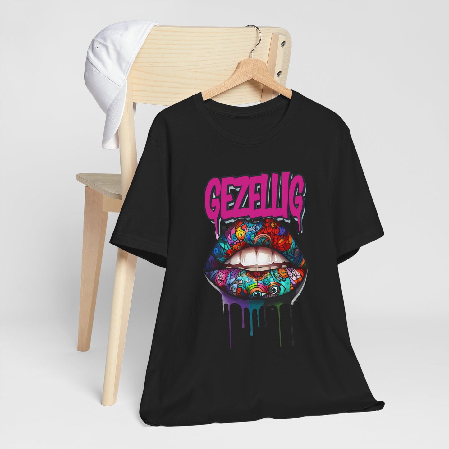 'Gezellig' Colorful Lip Unisex T-Shirt