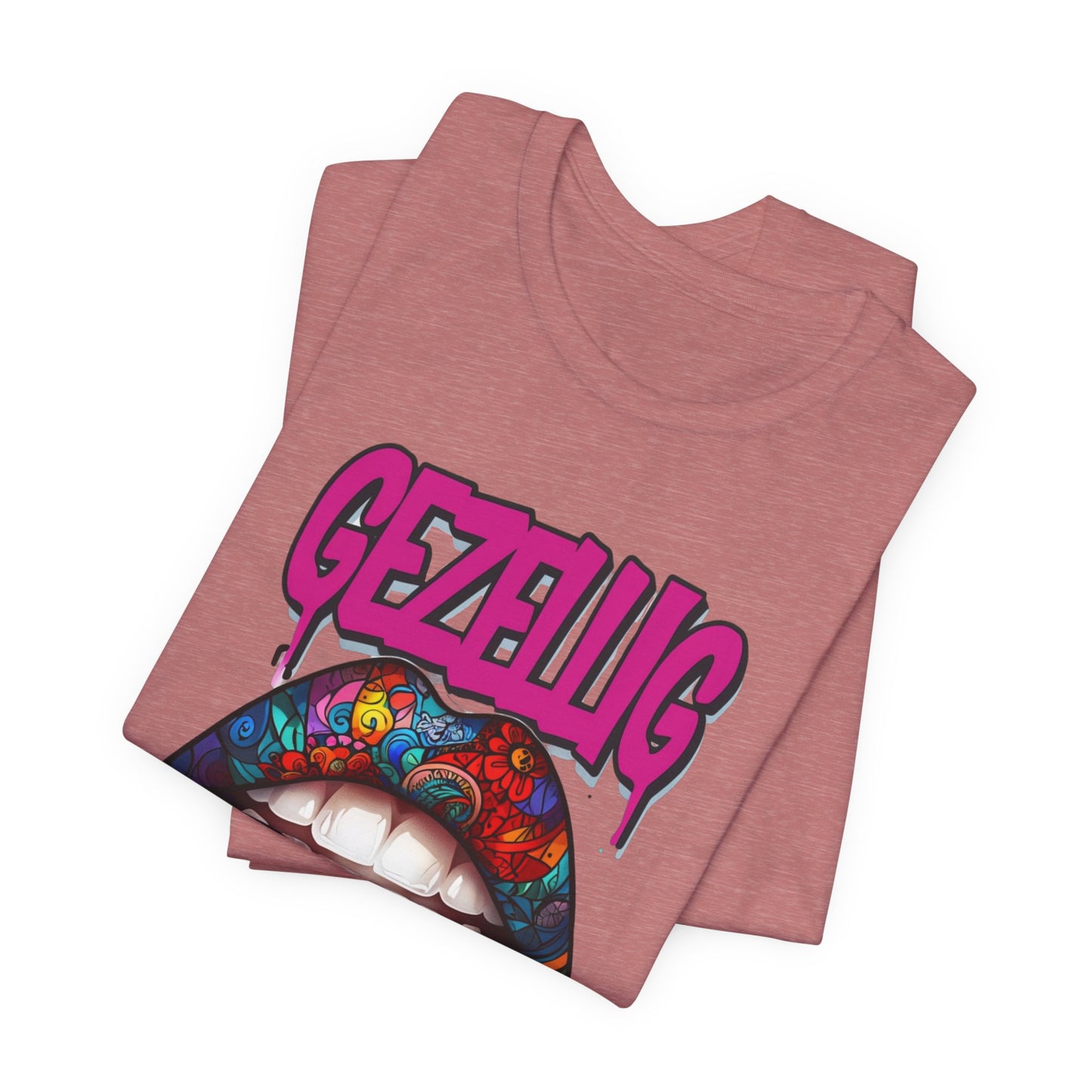 'Gezellig' Colorful Lip Unisex T-Shirt