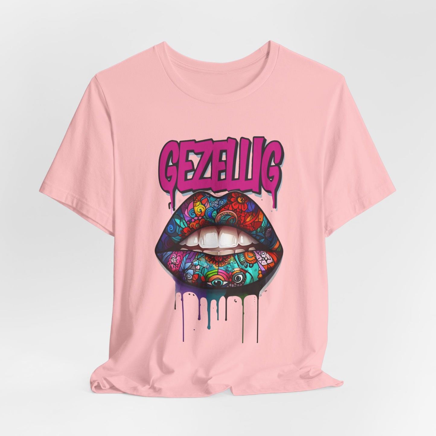 'Gezellig' Colorful Lip Unisex T-Shirt