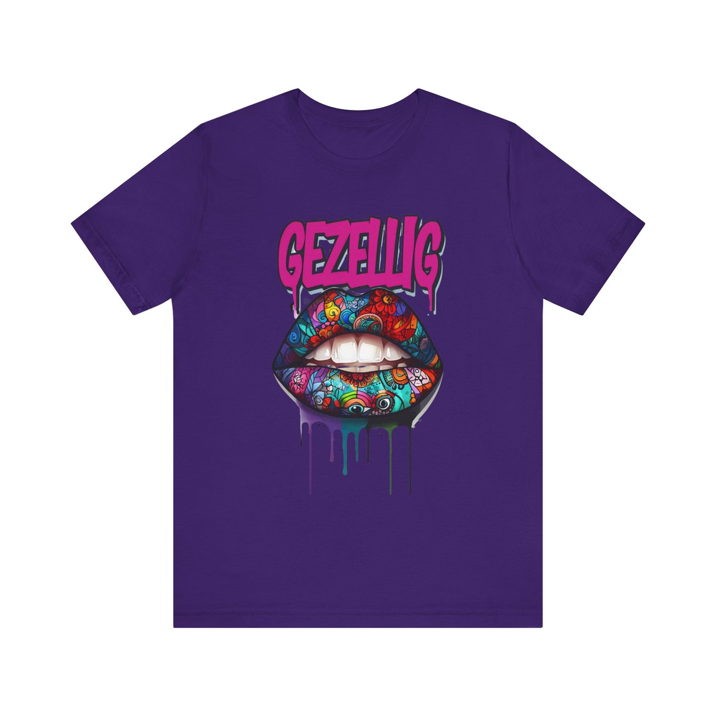 'Gezellig' Colorful Lip Unisex T-Shirt