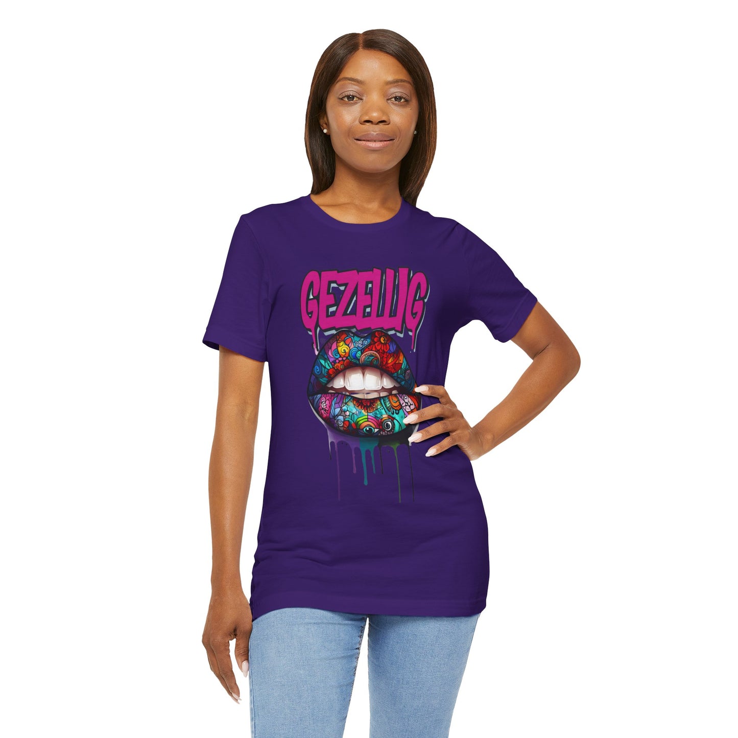 'Gezellig' Colorful Lip Unisex T-Shirt