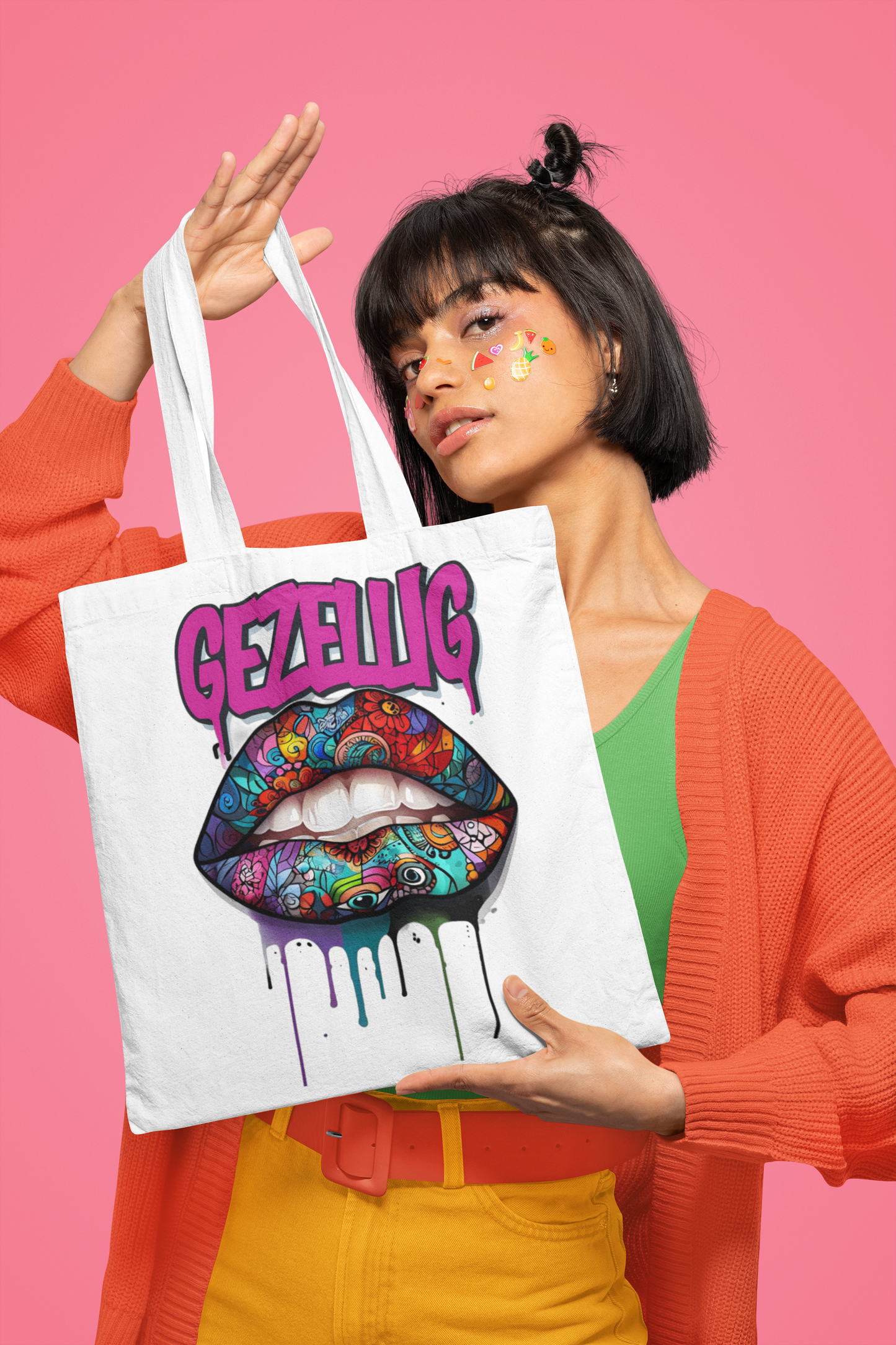 Colorful Lips  Dutch Gezellig Tote Bag