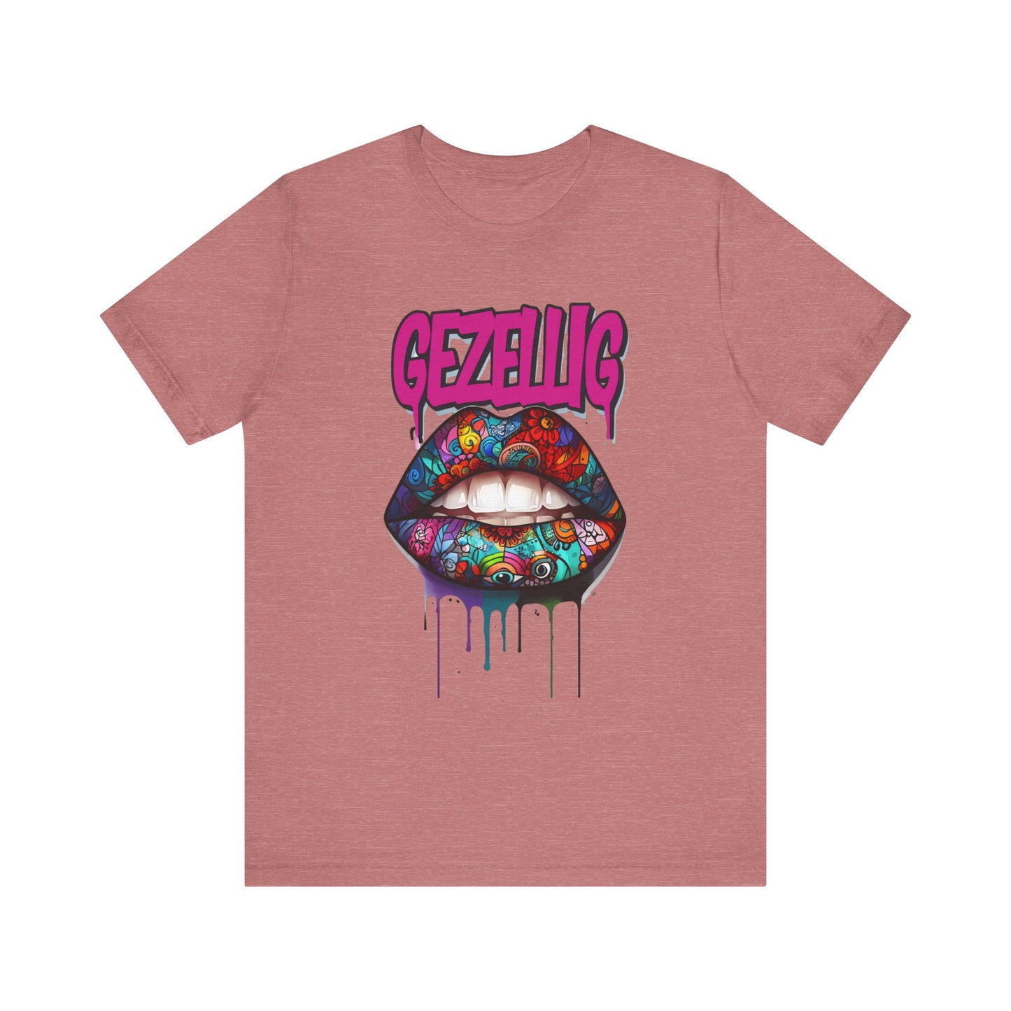 'Gezellig' Colorful Lip Unisex T-Shirt