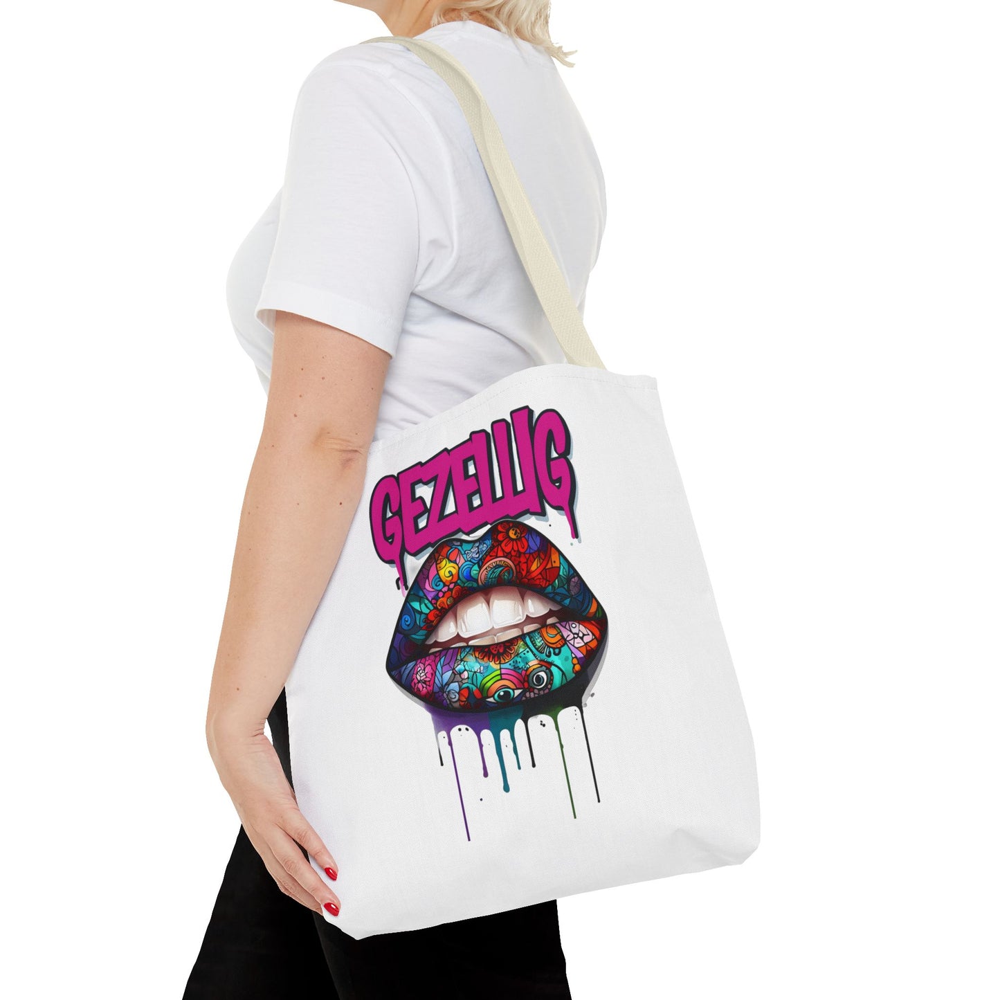 Colorful Lips  Dutch Gezellig Tote Bag