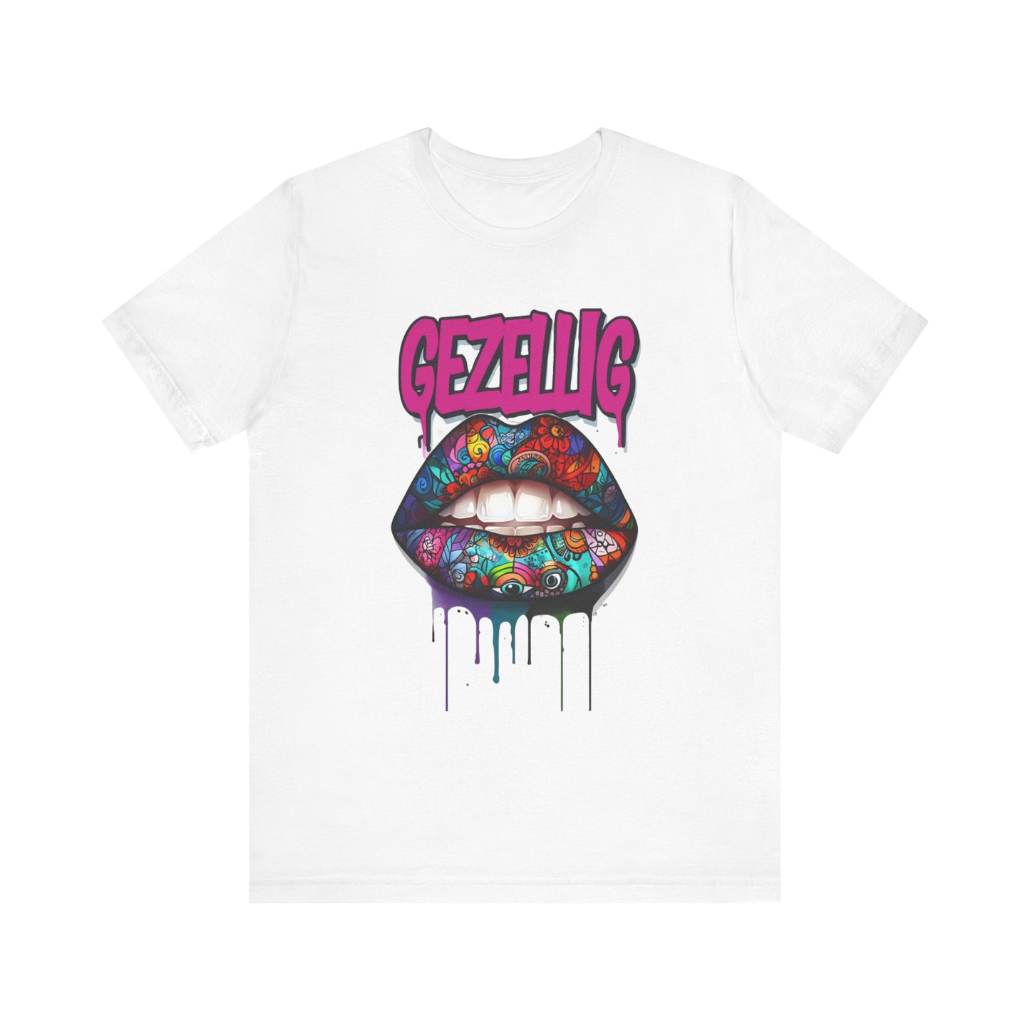 'Gezellig' Colorful Lip Unisex T-Shirt